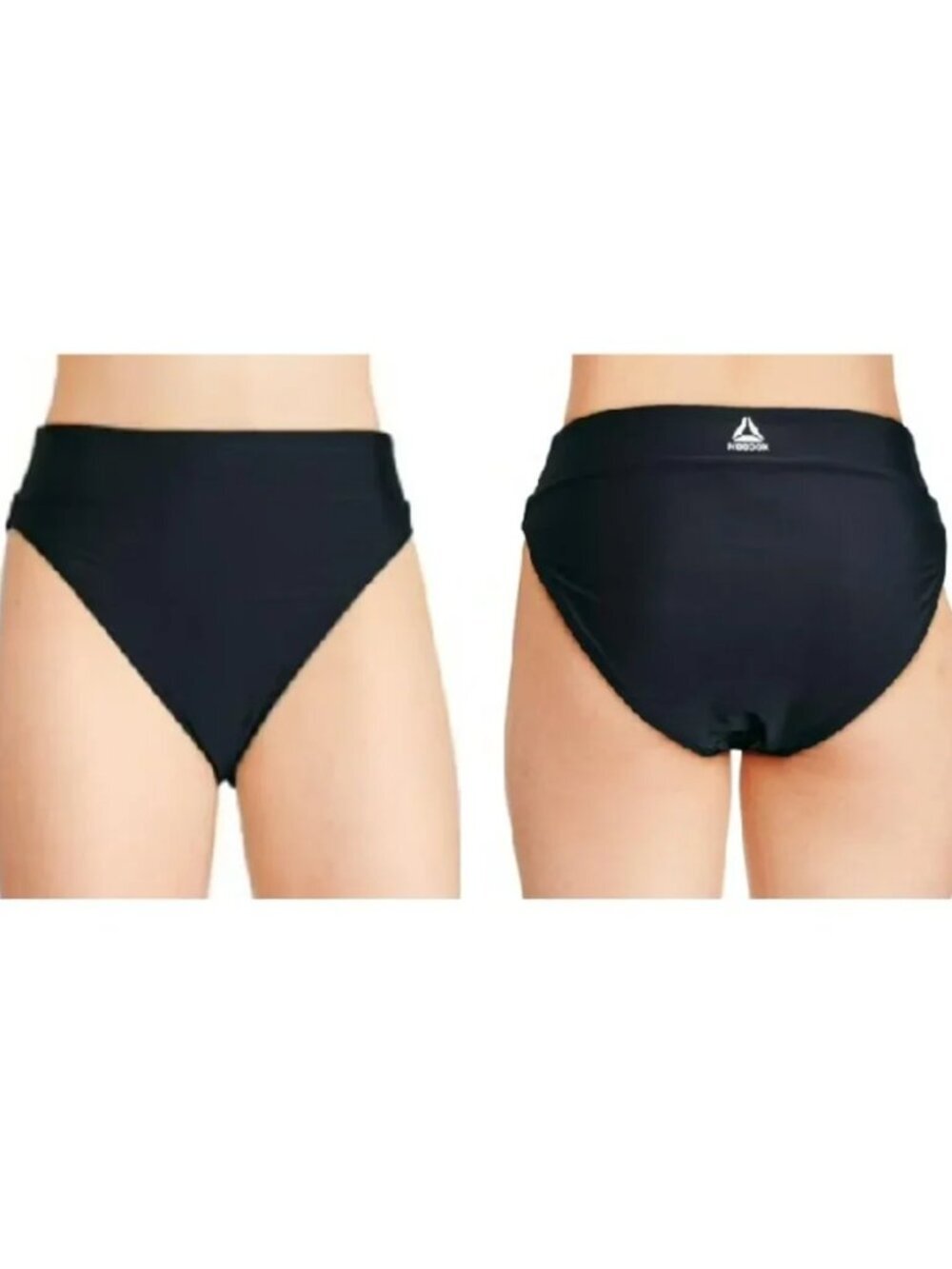 Reebok High Waist Bikini Bottom XL NWT Black UPF50 Sport Swimwear Womens